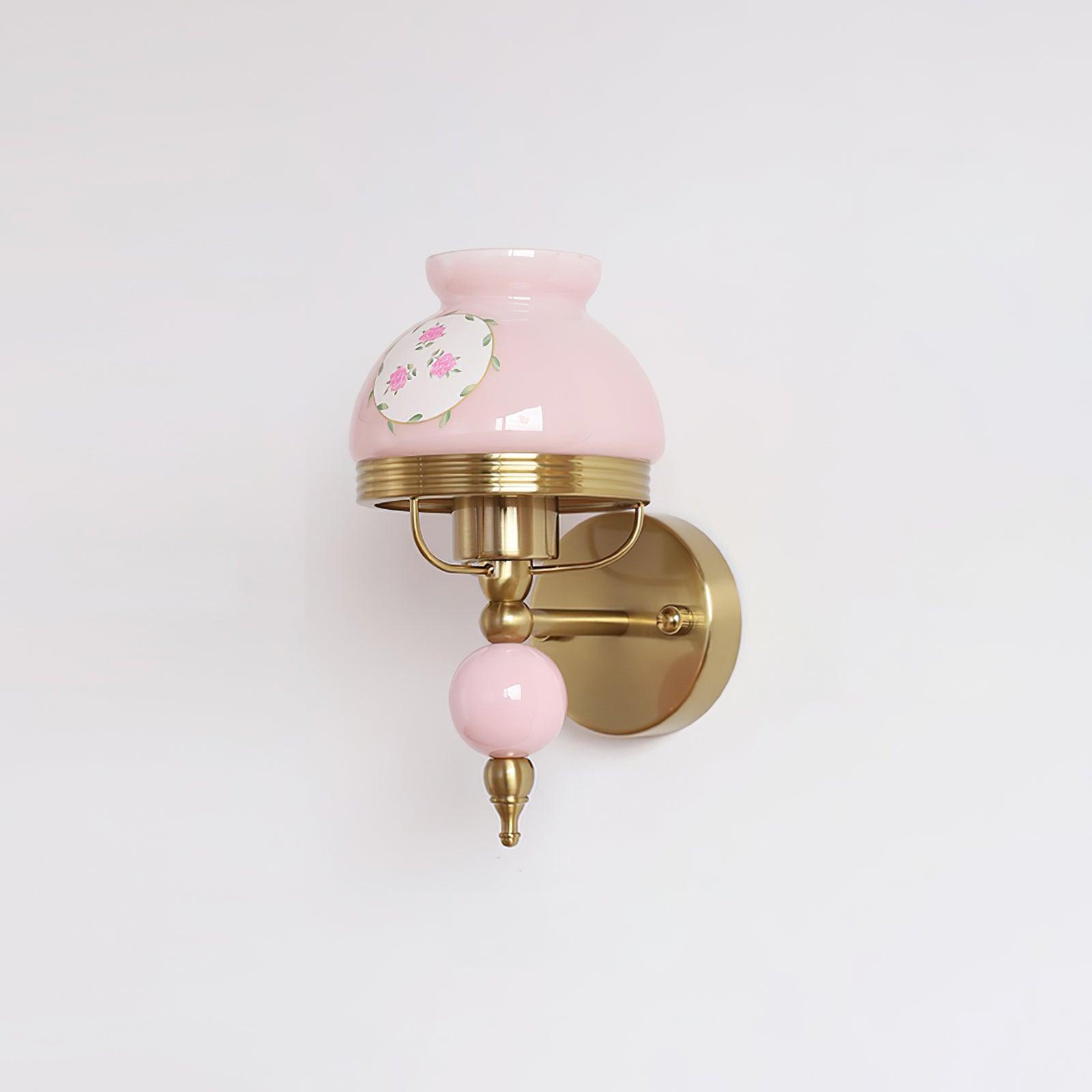 Wall Lamp Glass and Metal Light for Bedroom or Hallway Retro - Lamp Copper