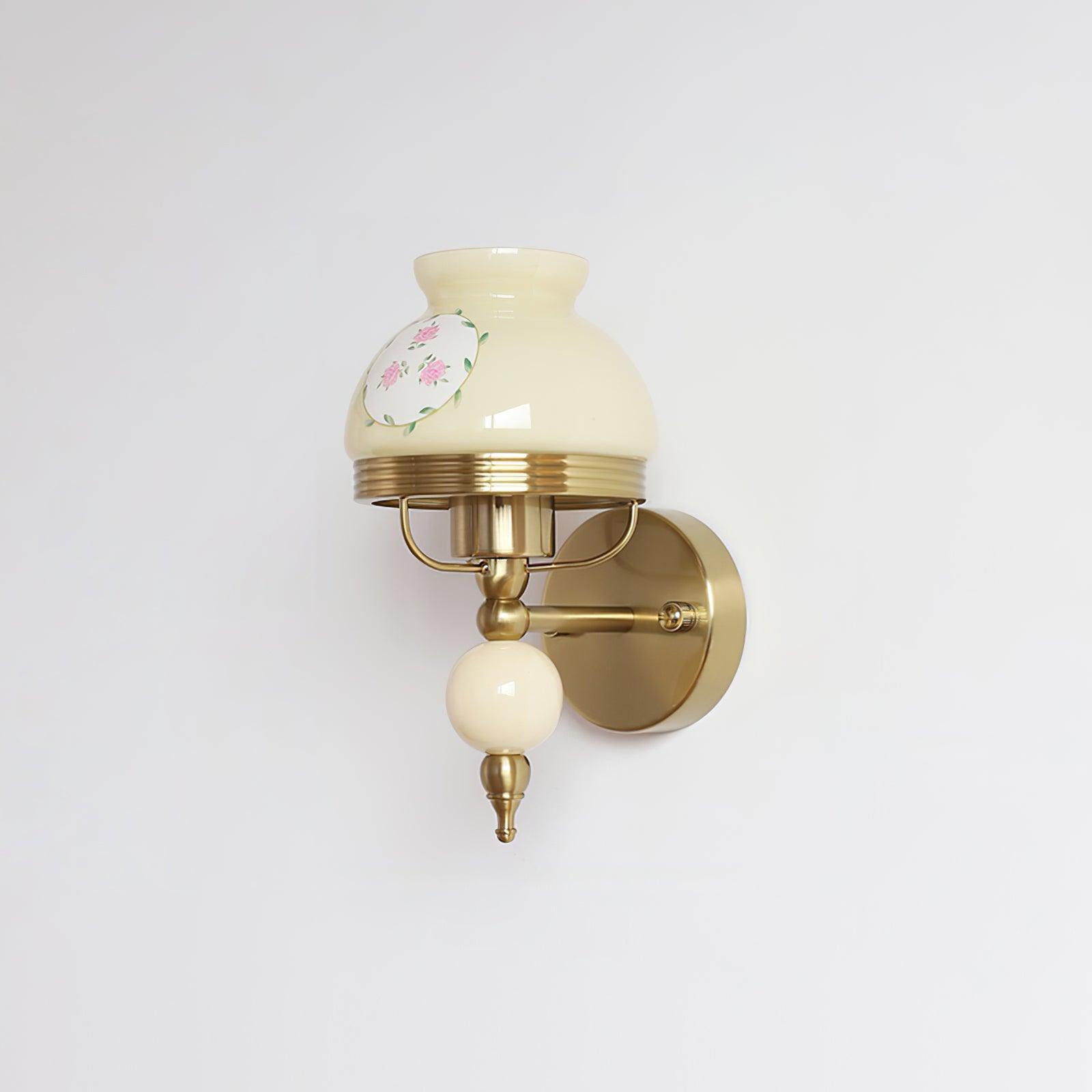 Wall Lamp Glass and Metal Light for Bedroom or Hallway Retro - Lamp Copper