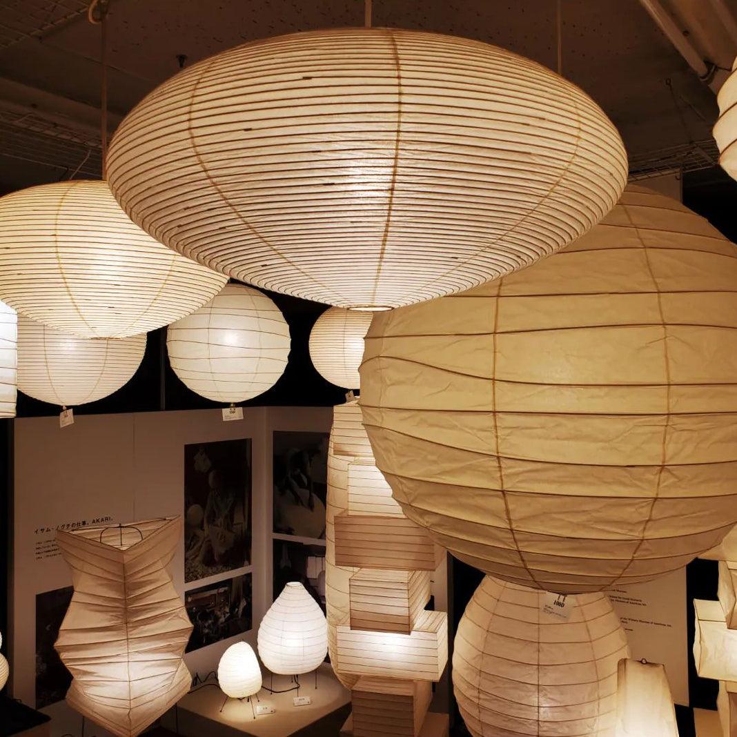 Sente Washi Paper Swag Pendant Light - Lamp Copper