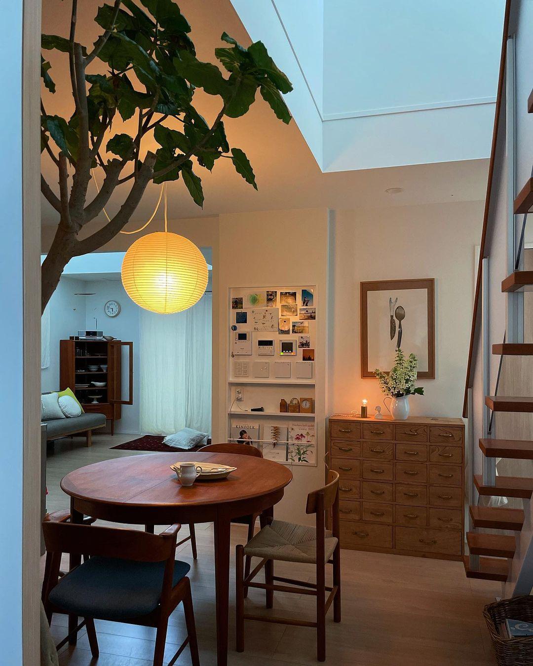 Lustra Pendant Lamp Paper for Living Room - Lamp Copper
