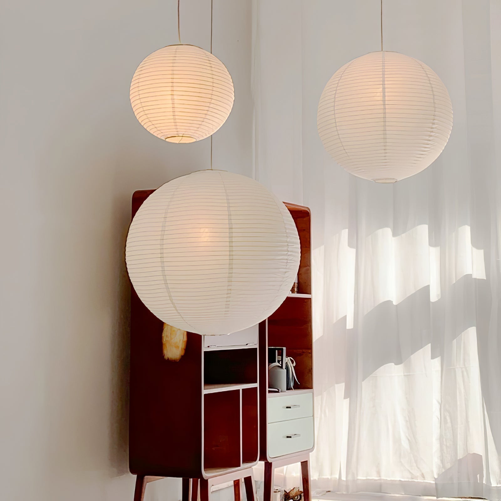 Lustra Pendant Lamp Paper for Living Room - Lamp Copper