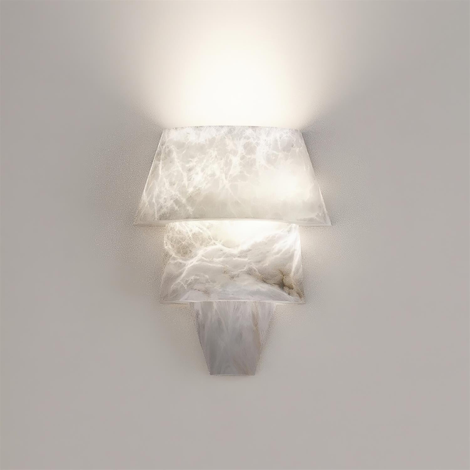 Elyon Elegant White Alabaster Wall Lamp - Lamp Copper