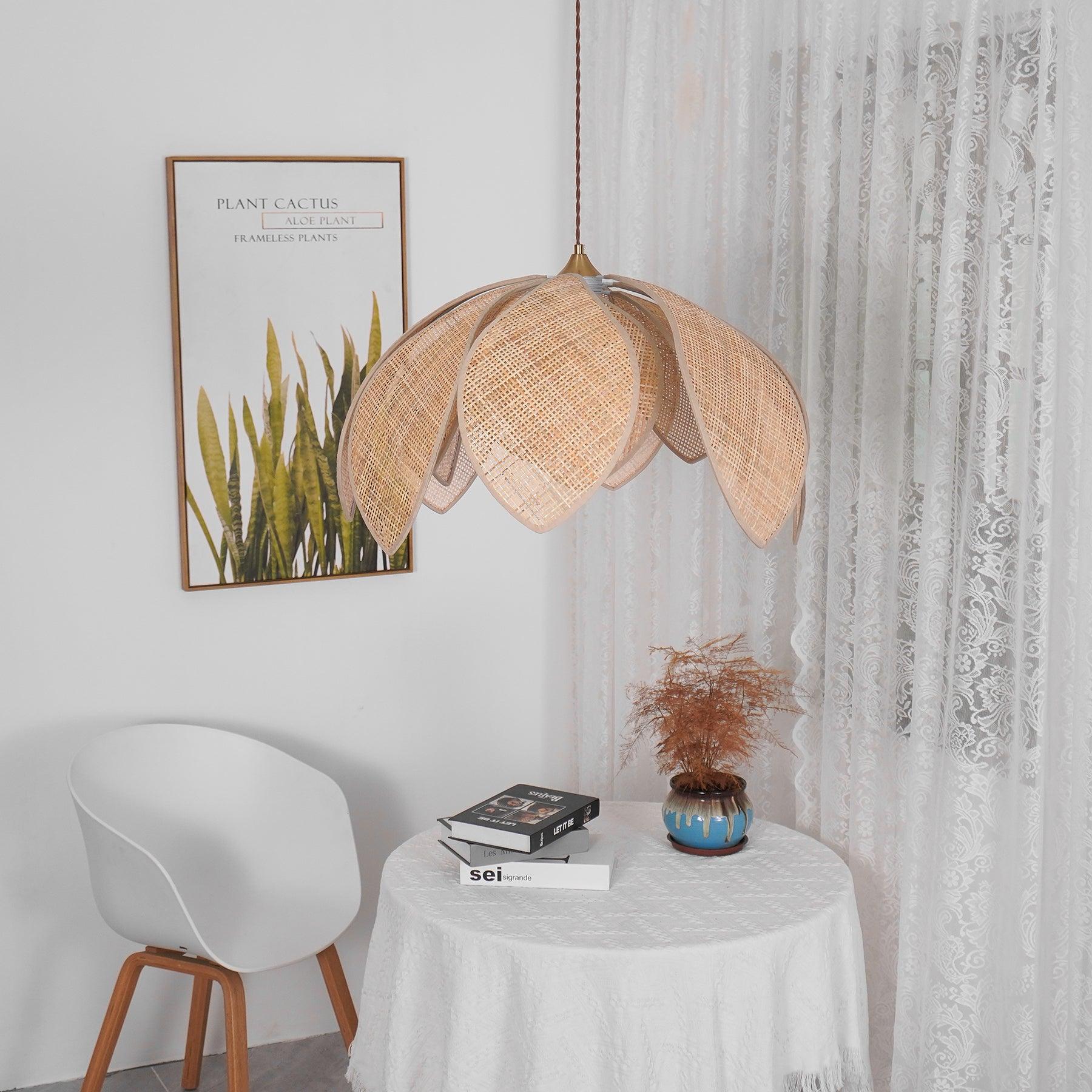 Fionel Rattan Pendant Lamp - Lamp Copper