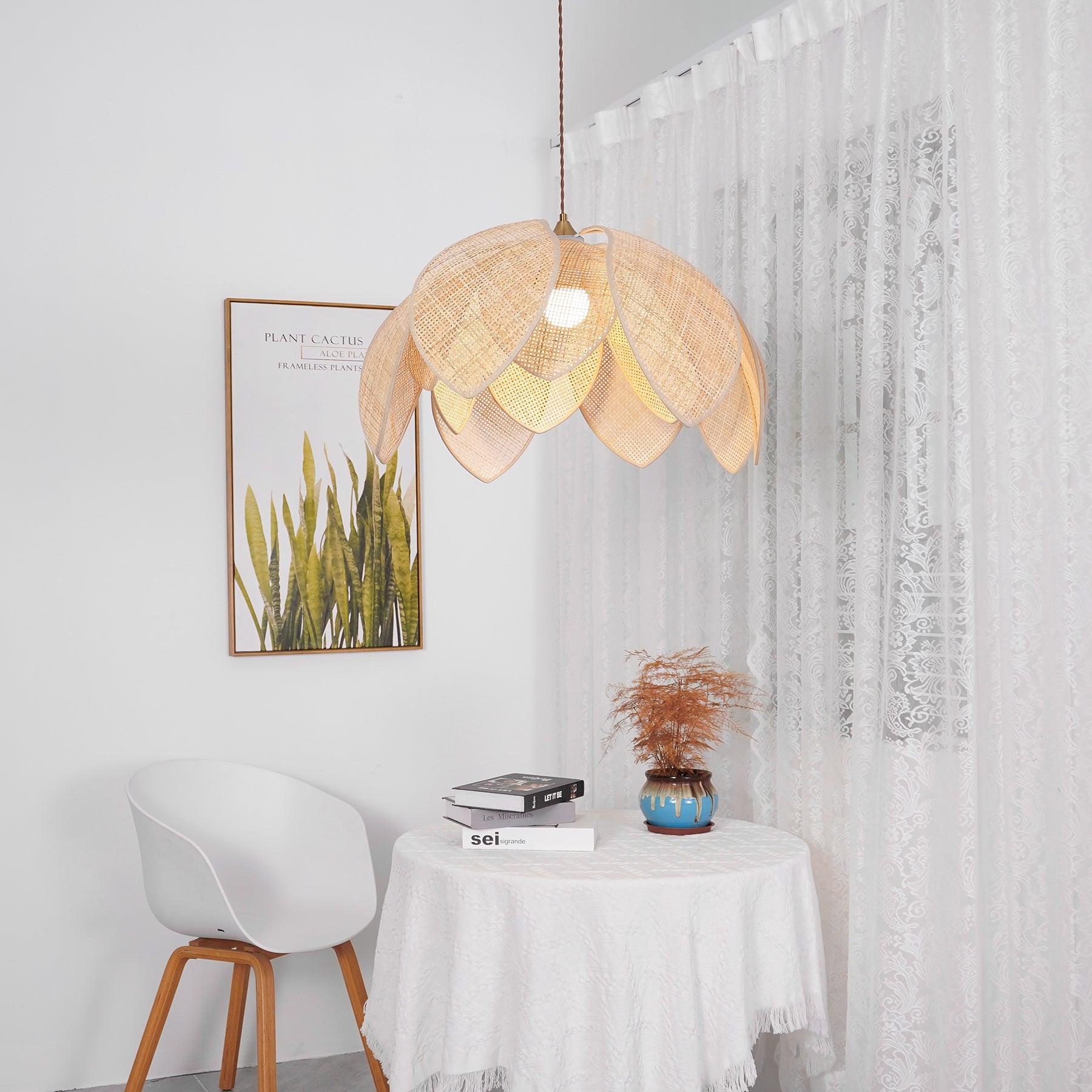 Fionel Rattan Pendant Lamp - Lamp Copper