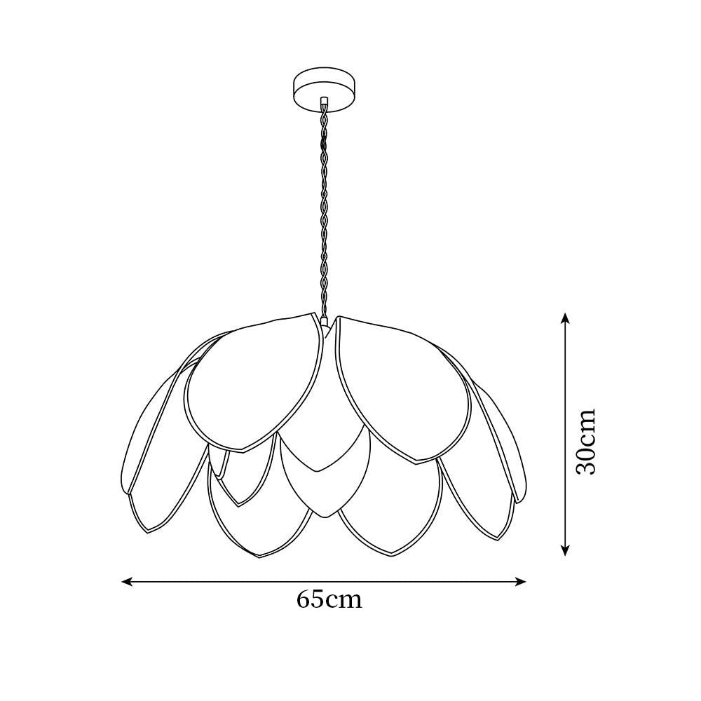 Fionel Rattan Pendant Lamp - Lamp Copper