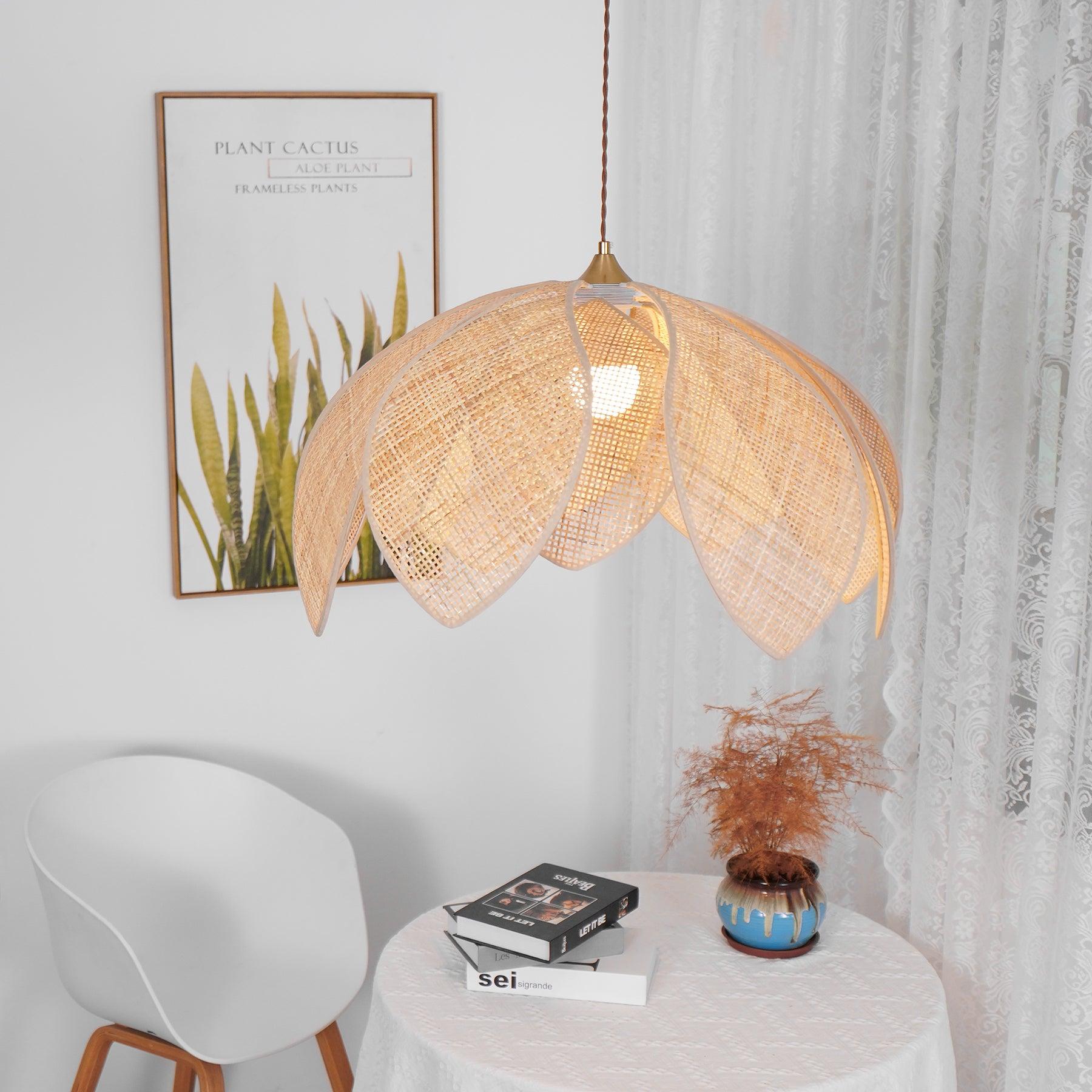 Fionel Rattan Pendant Lamp - Lamp Copper