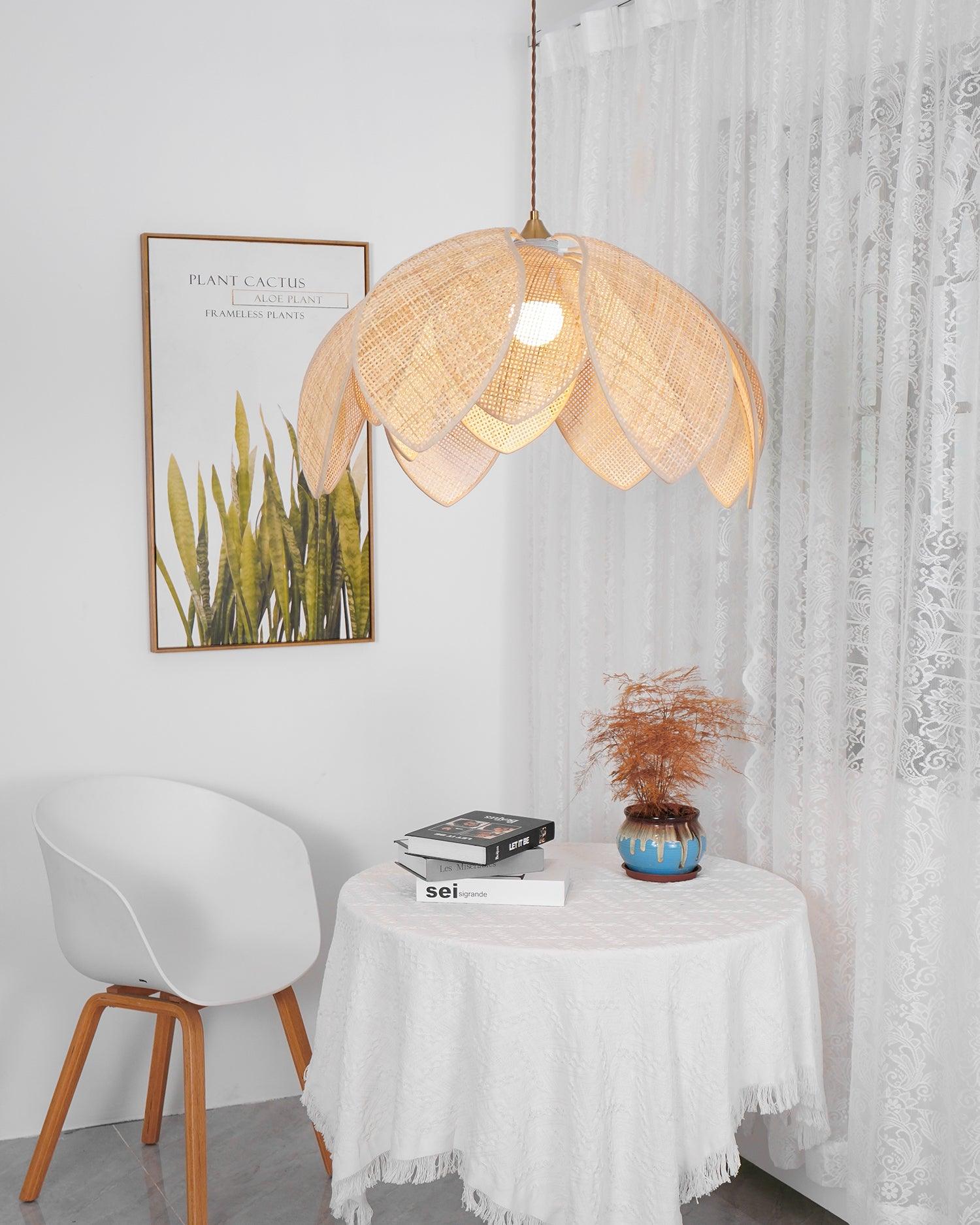 Fionel Rattan Pendant Lamp - Lamp Copper