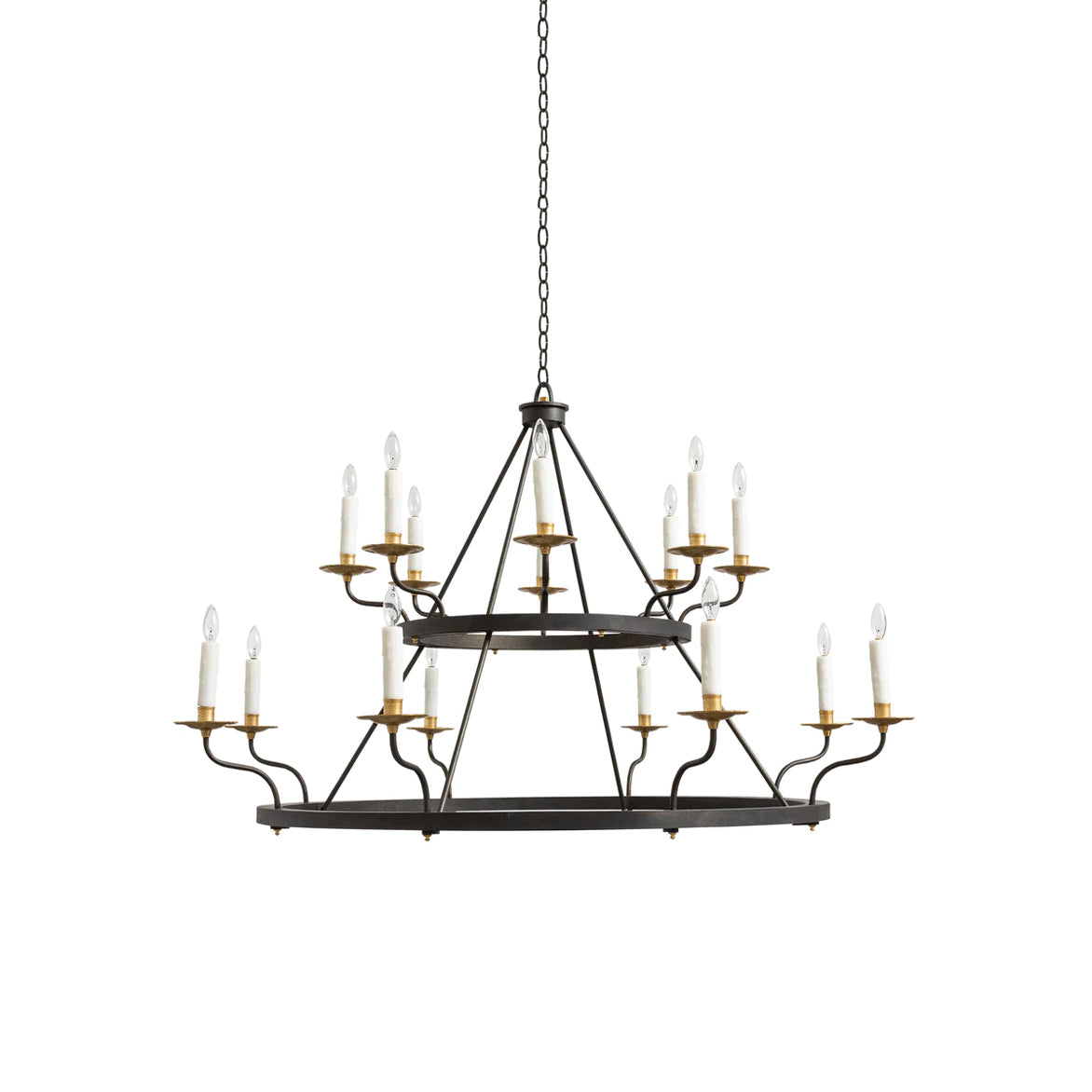 Virinira Vintage Industrial Metal Chandelier - Lamp Copper