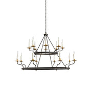 Virinira Vintage Industrial Metal Chandelier - Lamp Copper