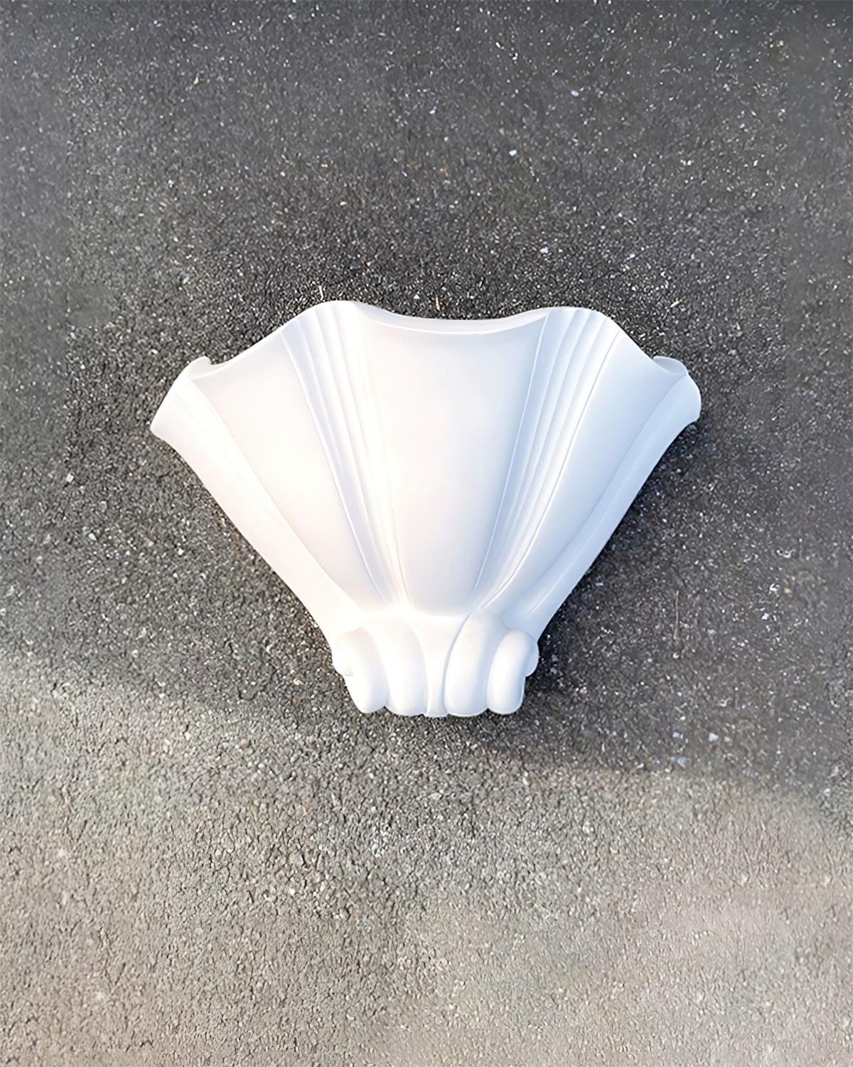 Ysola White Plaster Shell Wall Lamp - Lamp Copper