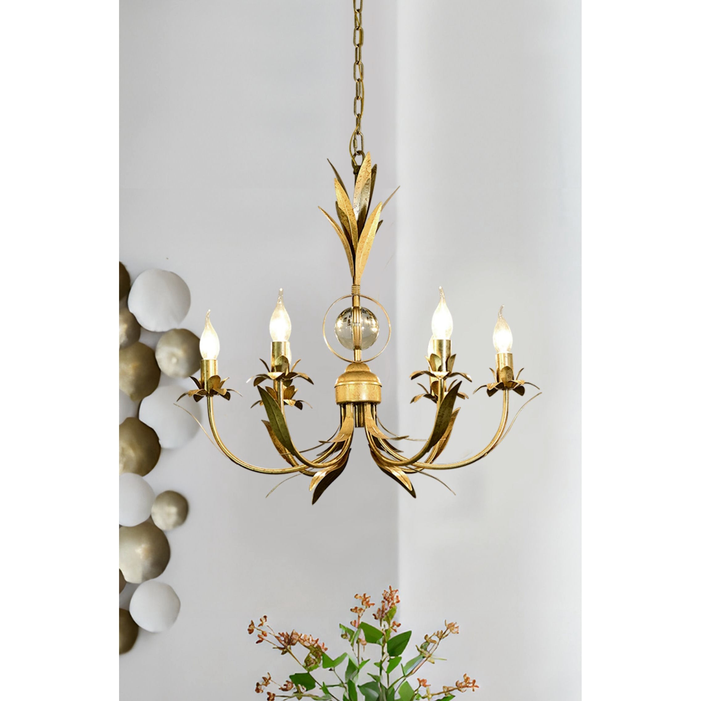 Zamarir Vintage Industrial 6-Light Metal Chandelier - Lamp Copper