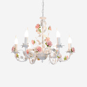 Evelisse Vintage White Chandelier - Lamp Copper