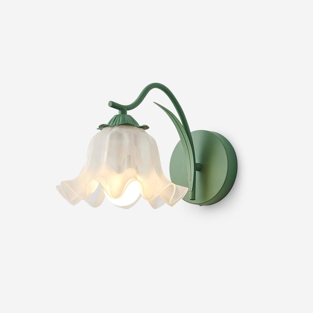 Wall Lamp Botanical Whimsy Green Stem - Lamp Copper
