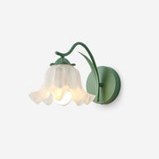 Wall Lamp Botanical Whimsy Green Stem - Lamp Copper