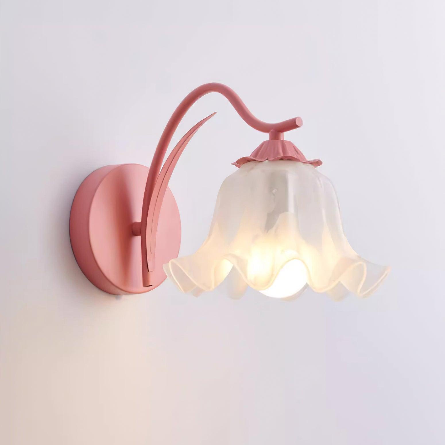 Wall Lamp Botanical Whimsy Green Stem - Lamp Copper