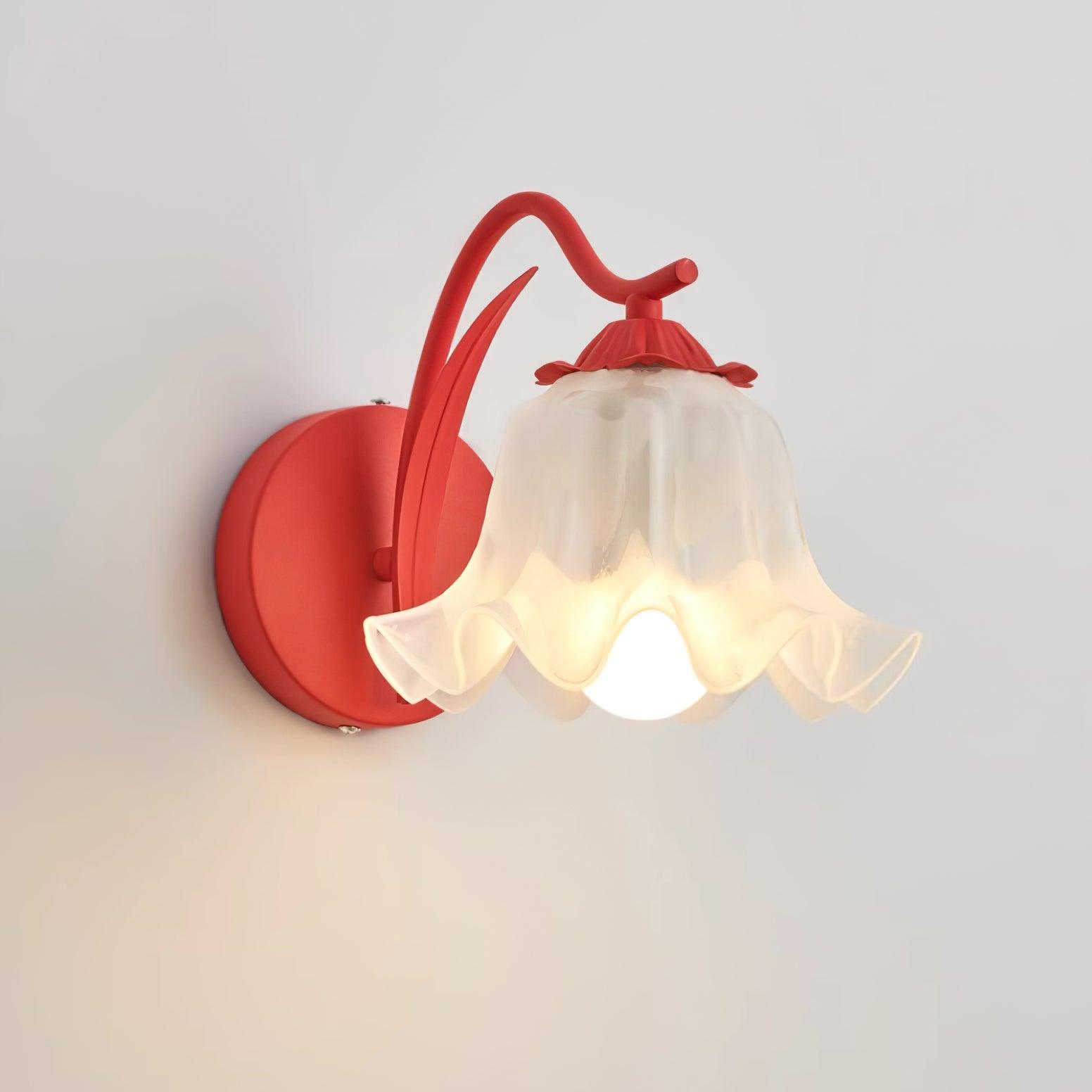 Wall Lamp Botanical Whimsy Green Stem - Lamp Copper