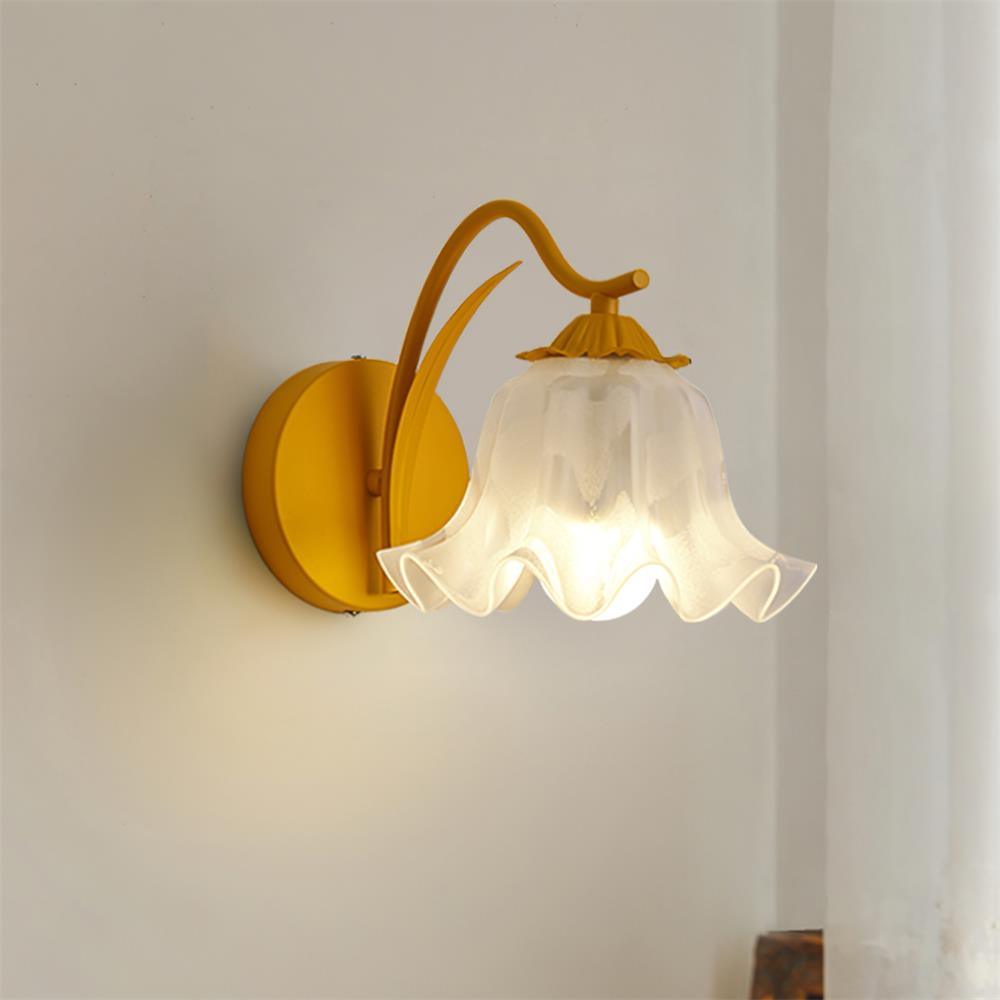 Wall Lamp Botanical Whimsy Green Stem - Lamp Copper