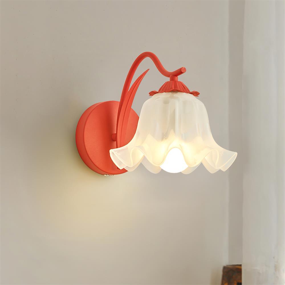 Wall Lamp Botanical Whimsy Green Stem - Lamp Copper