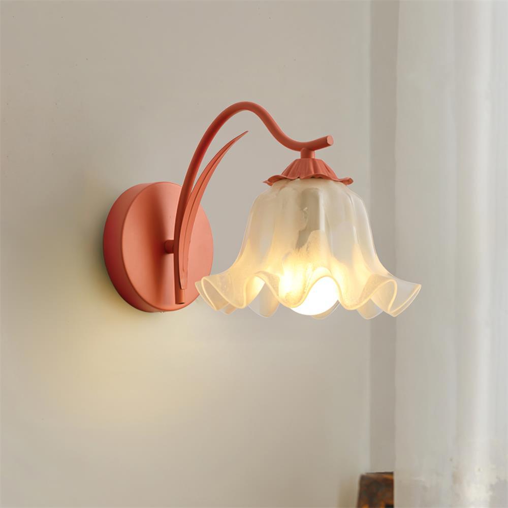 Wall Lamp Botanical Whimsy Green Stem - Lamp Copper