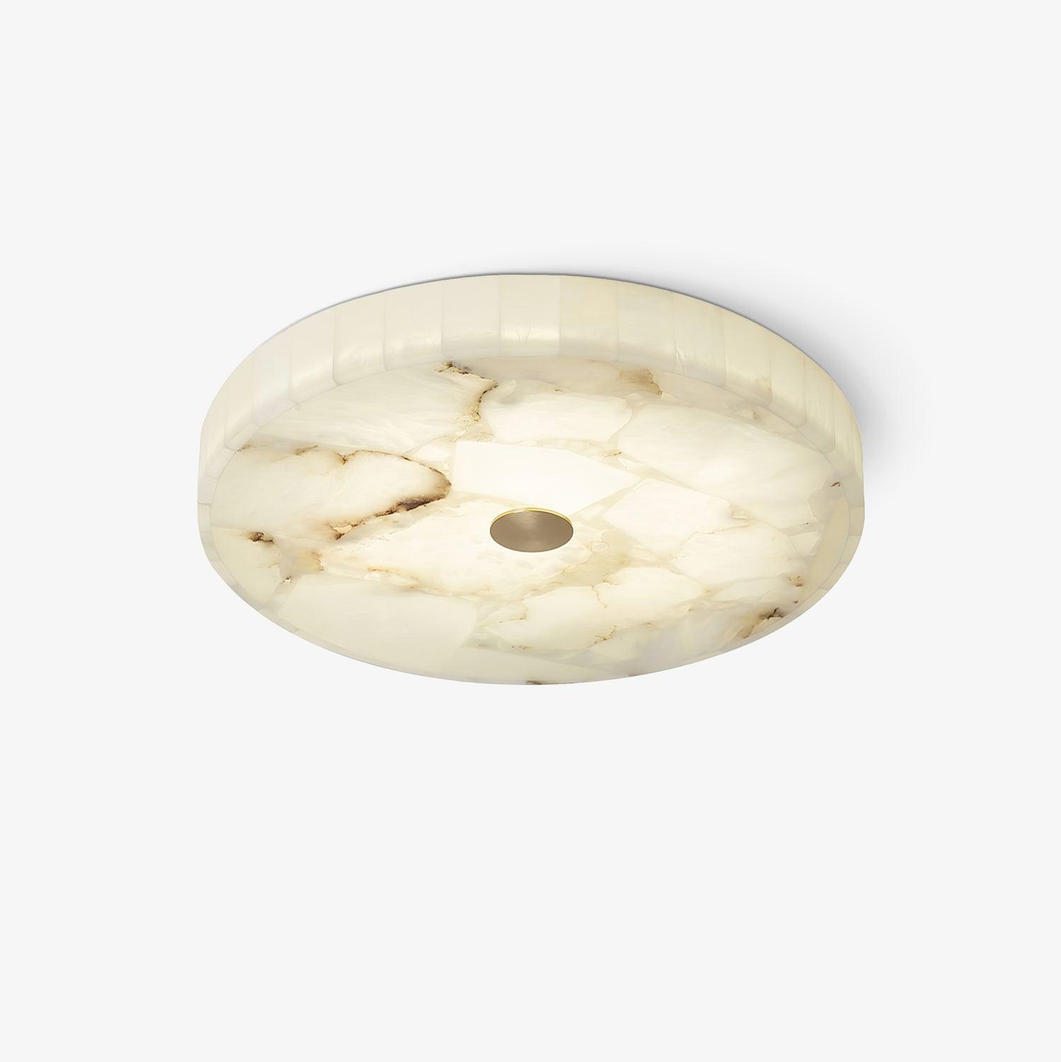 Delya Round Alabaster Ceiling Lamp - Lamp Copper