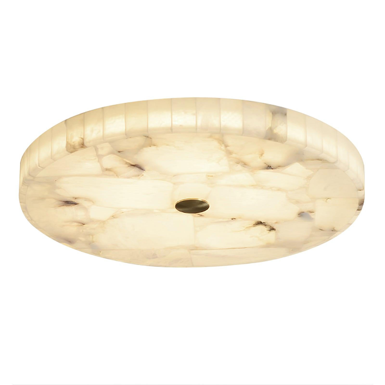 Delya Round Alabaster Ceiling Lamp - Lamp Copper
