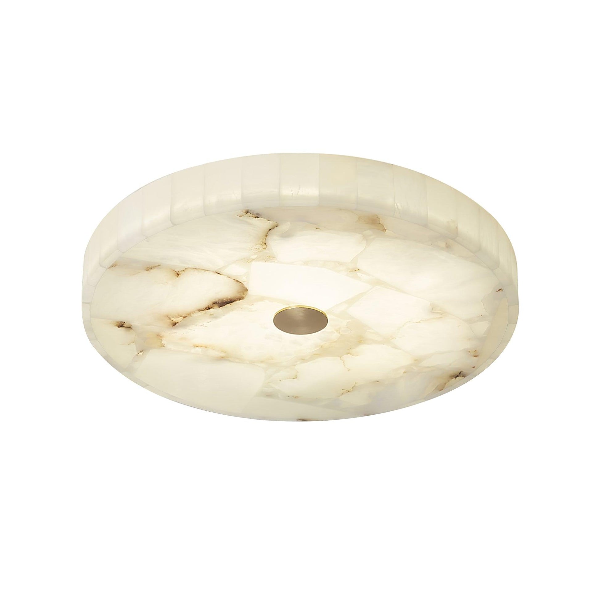 Delya Round Alabaster Ceiling Lamp - Lamp Copper