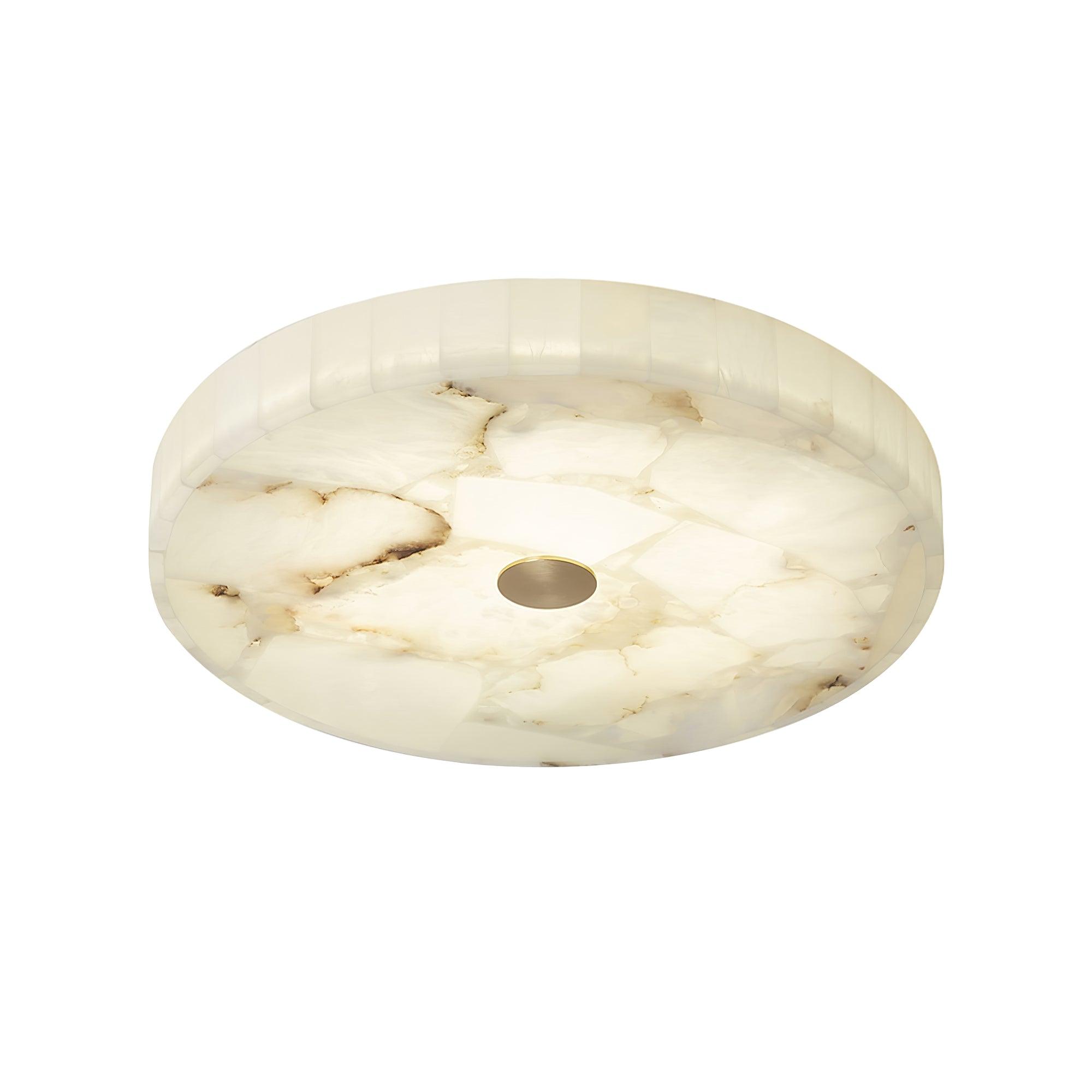 Delya Round Alabaster Ceiling Lamp - Lamp Copper