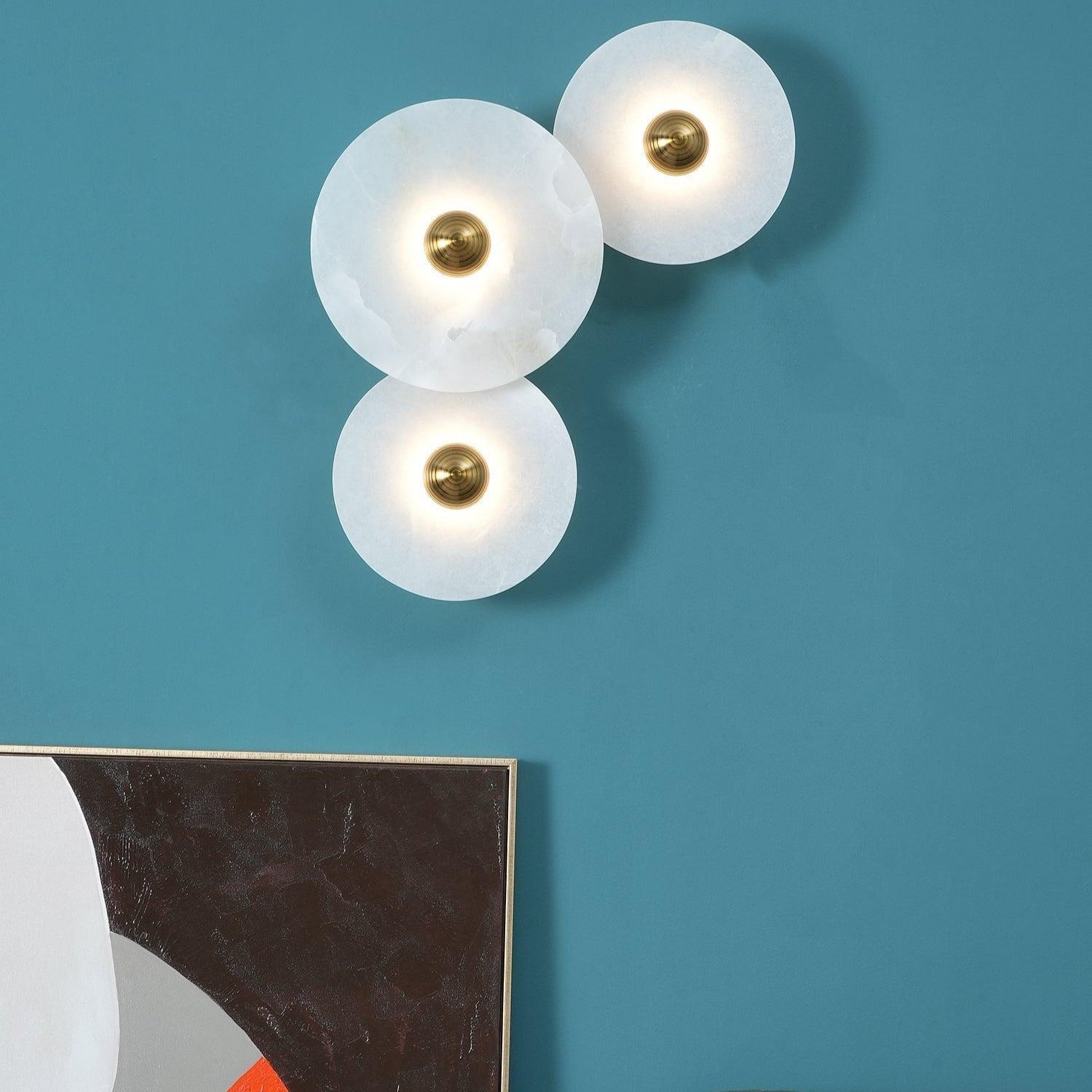 Cryn Alabaster Combination Wall Lamp - Lamp Copper