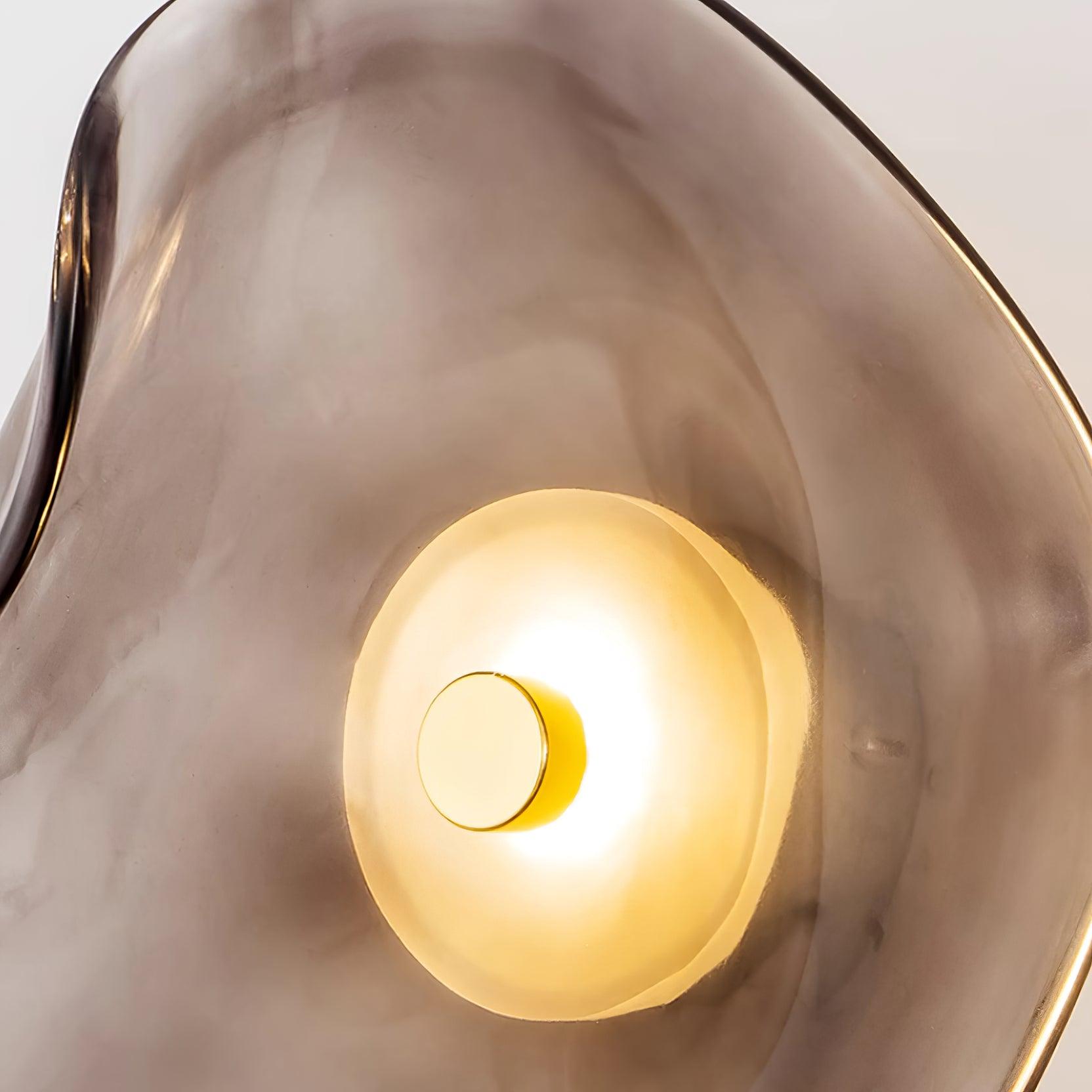 Lunara Amber Glass Ceiling Light - Lamp Copper