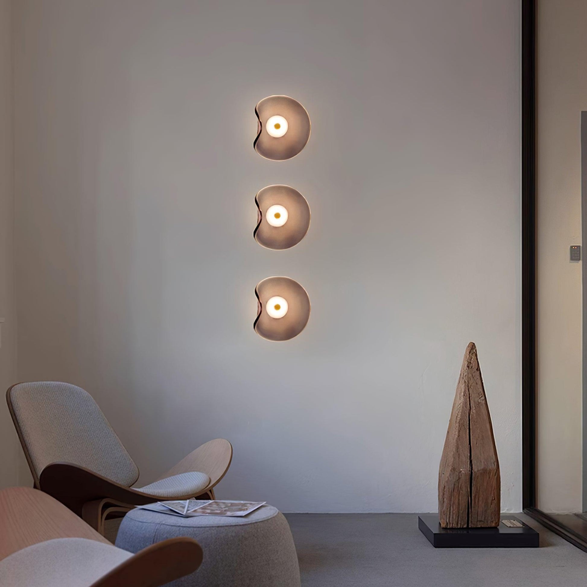 Lunara Amber Glass Ceiling Light - Lamp Copper