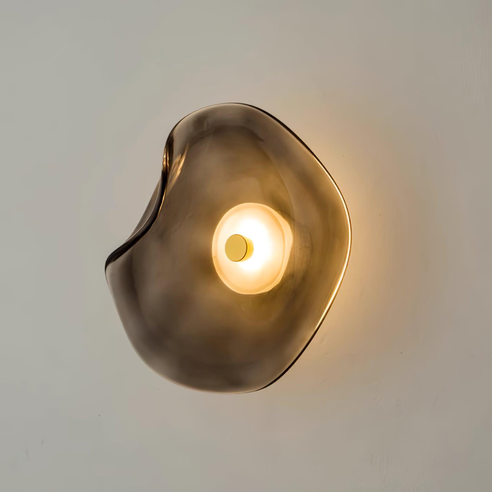 Lunara Amber Glass Ceiling Light - Lamp Copper