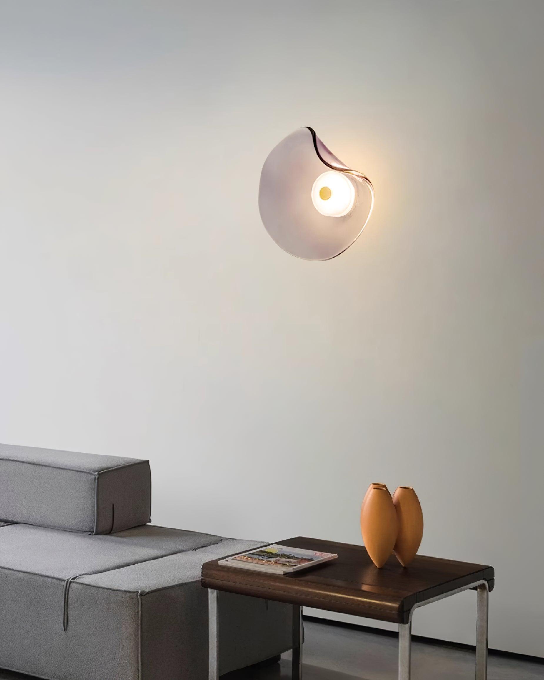 Lunara Amber Glass Ceiling Light - Lamp Copper