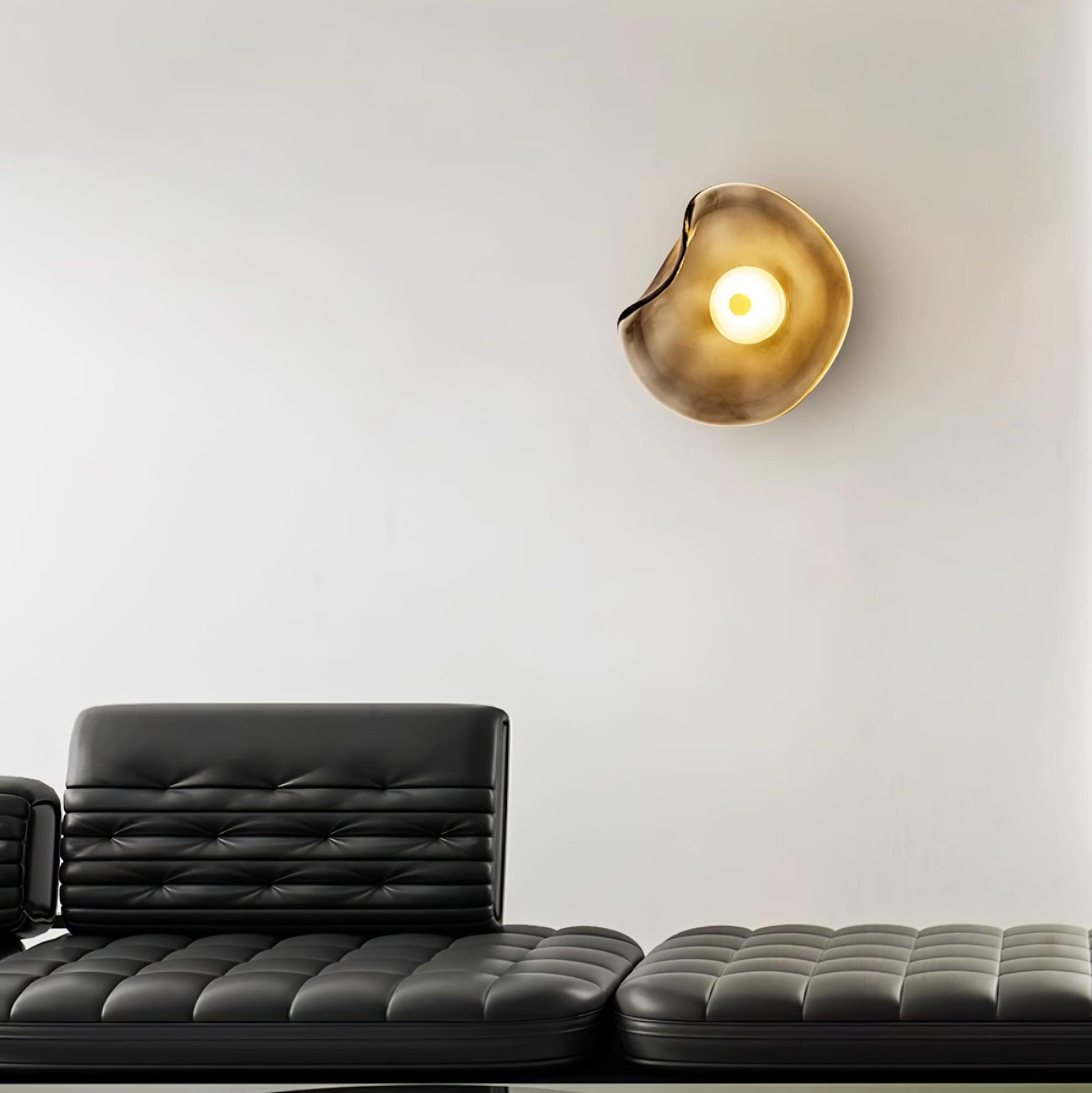 Lunara Amber Glass Ceiling Light - Lamp Copper