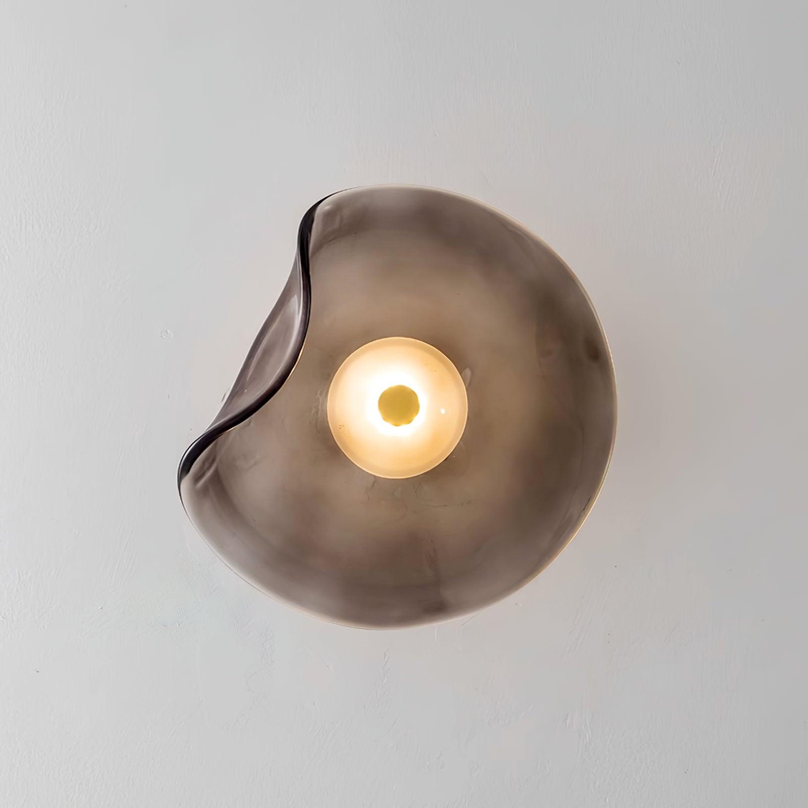 Lunara Amber Glass Ceiling Light - Lamp Copper