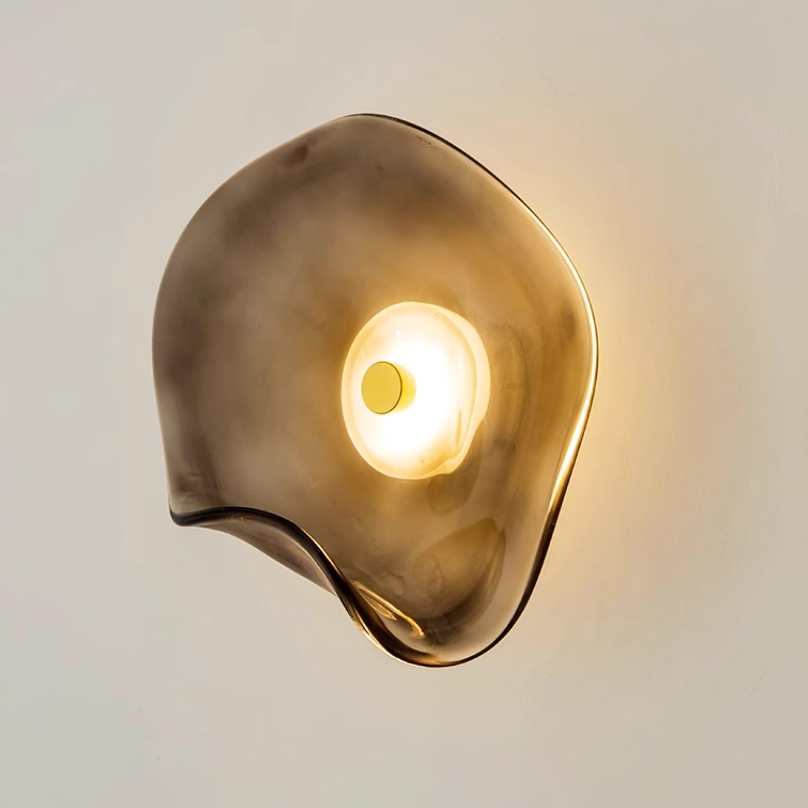 Lunara Amber Glass Ceiling Light - Lamp Copper