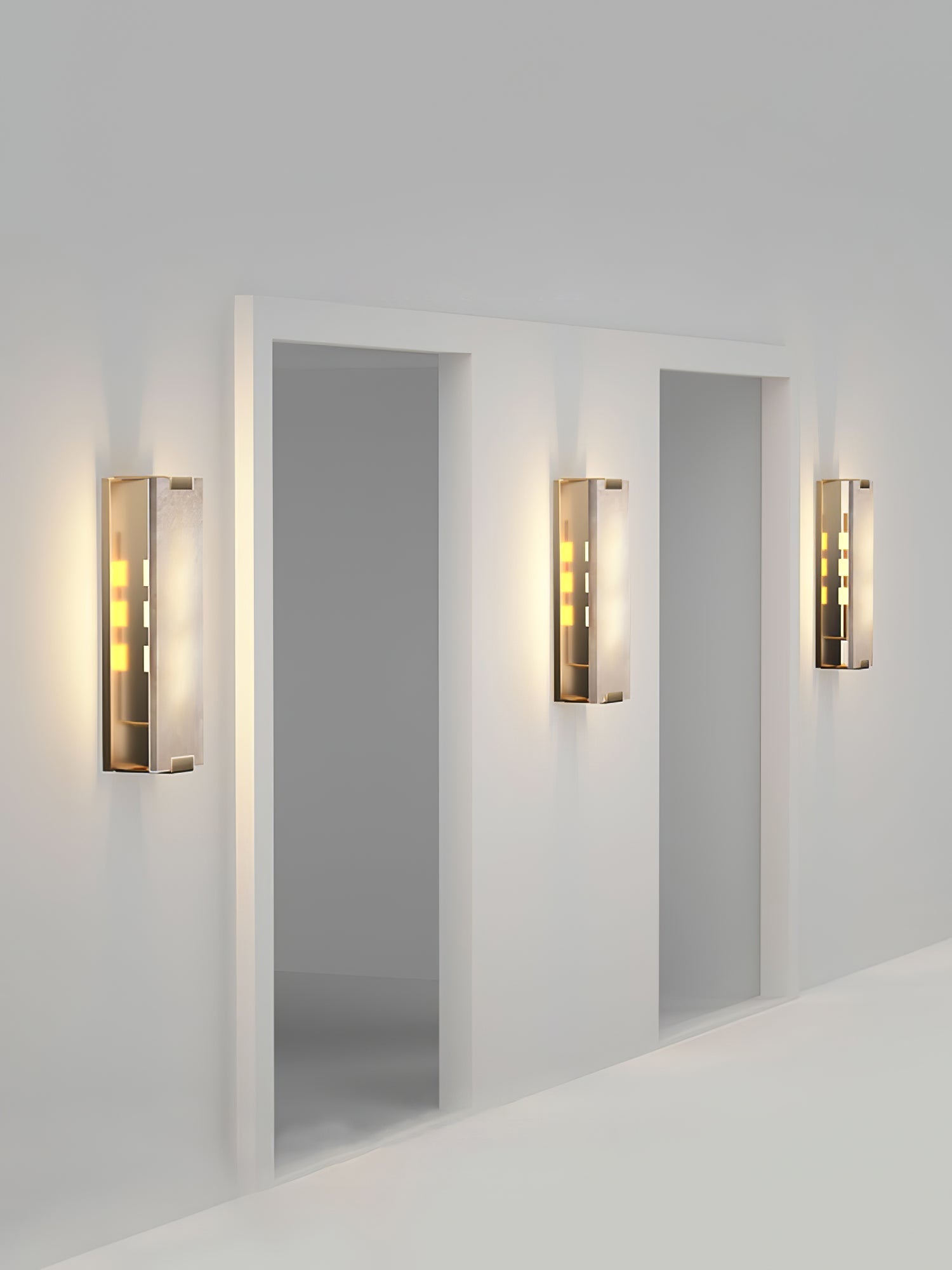 Roux Wall Lamp Alabaster Panel Glow - Lamp Copper