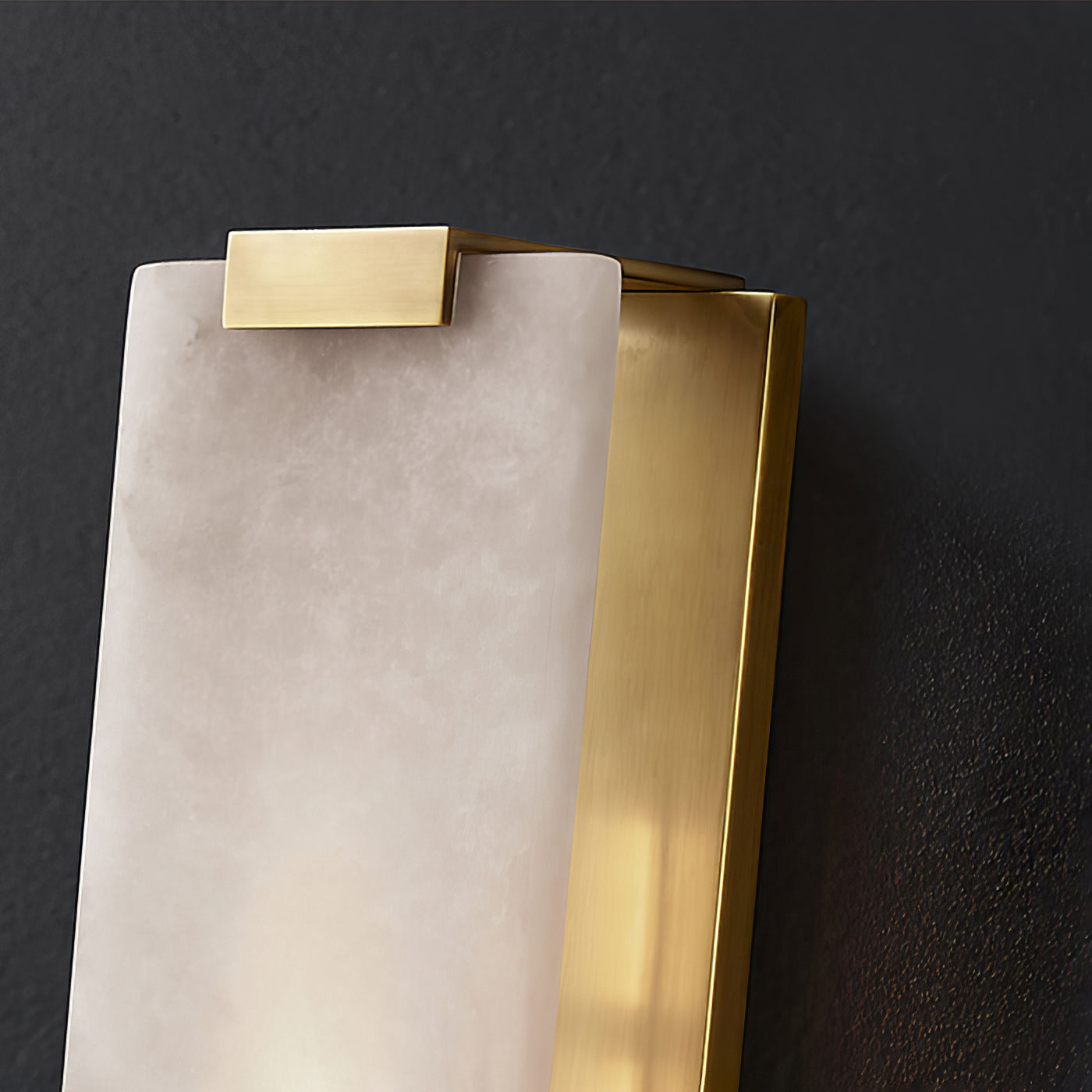 Roux Wall Lamp Alabaster Panel Glow - Lamp Copper