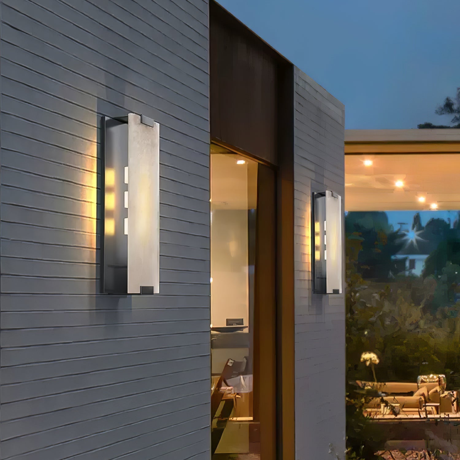 Roux Wall Lamp Alabaster Panel Glow - Lamp Copper
