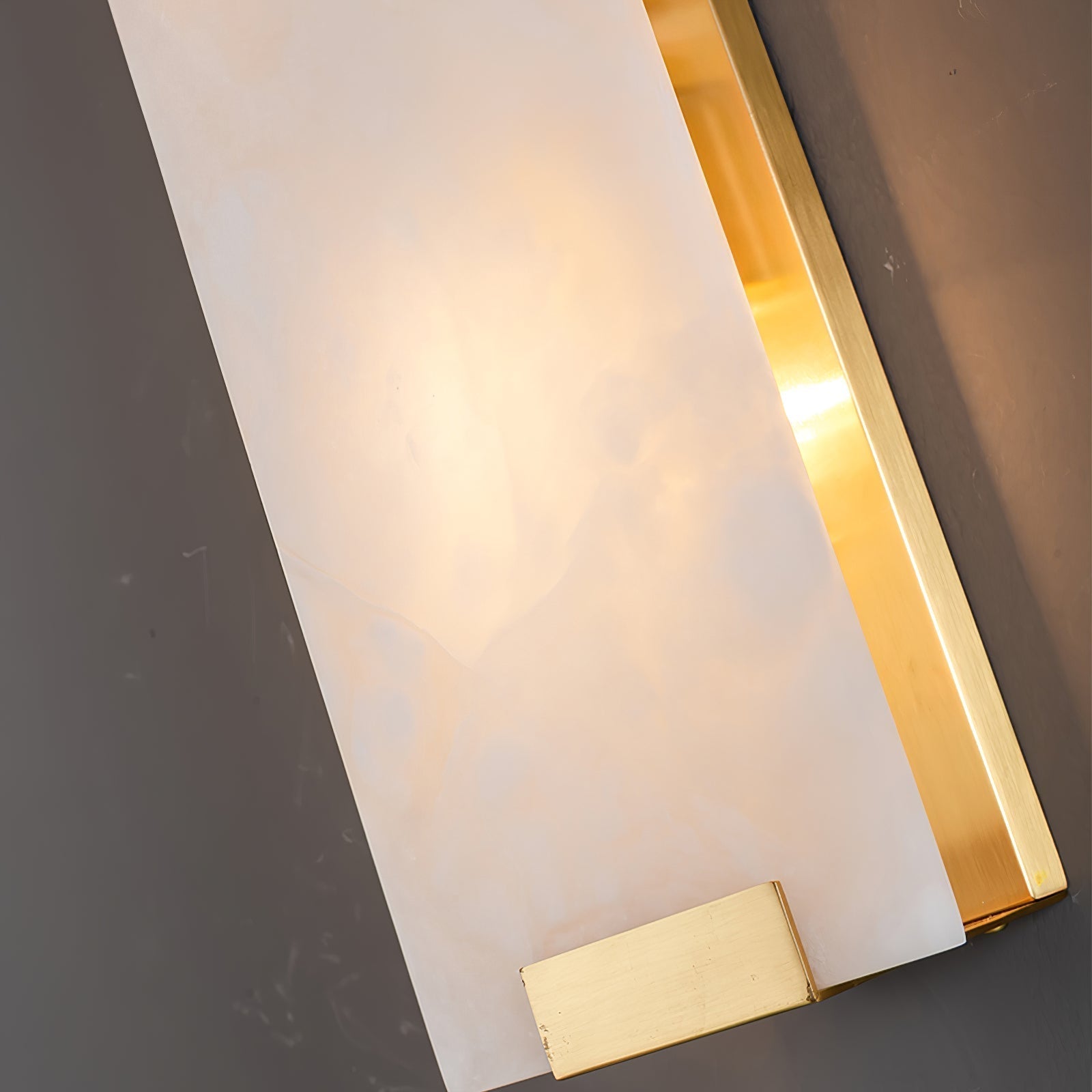 Roux Wall Lamp Alabaster Panel Glow - Lamp Copper