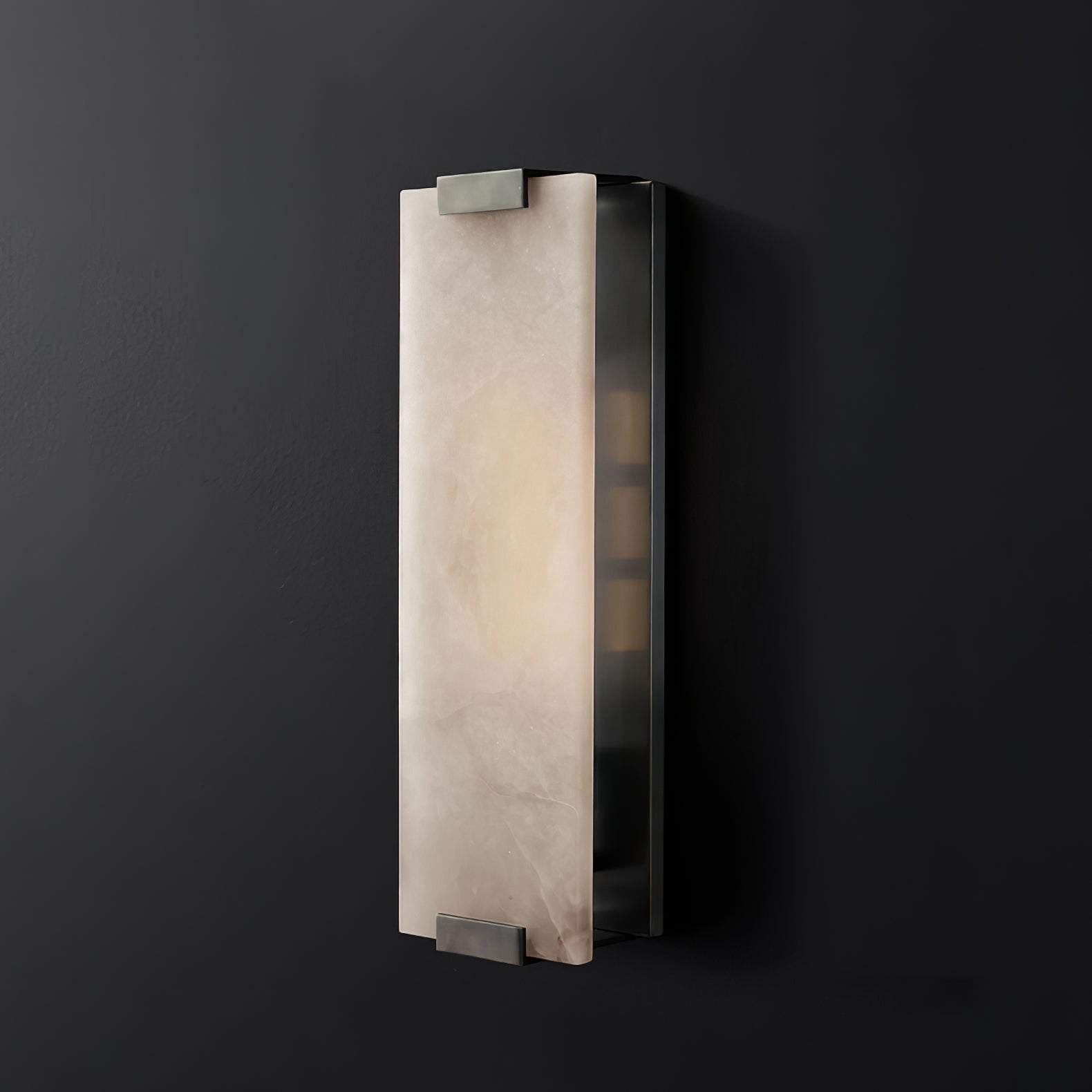 Roux Wall Lamp Alabaster Panel Glow - Lamp Copper