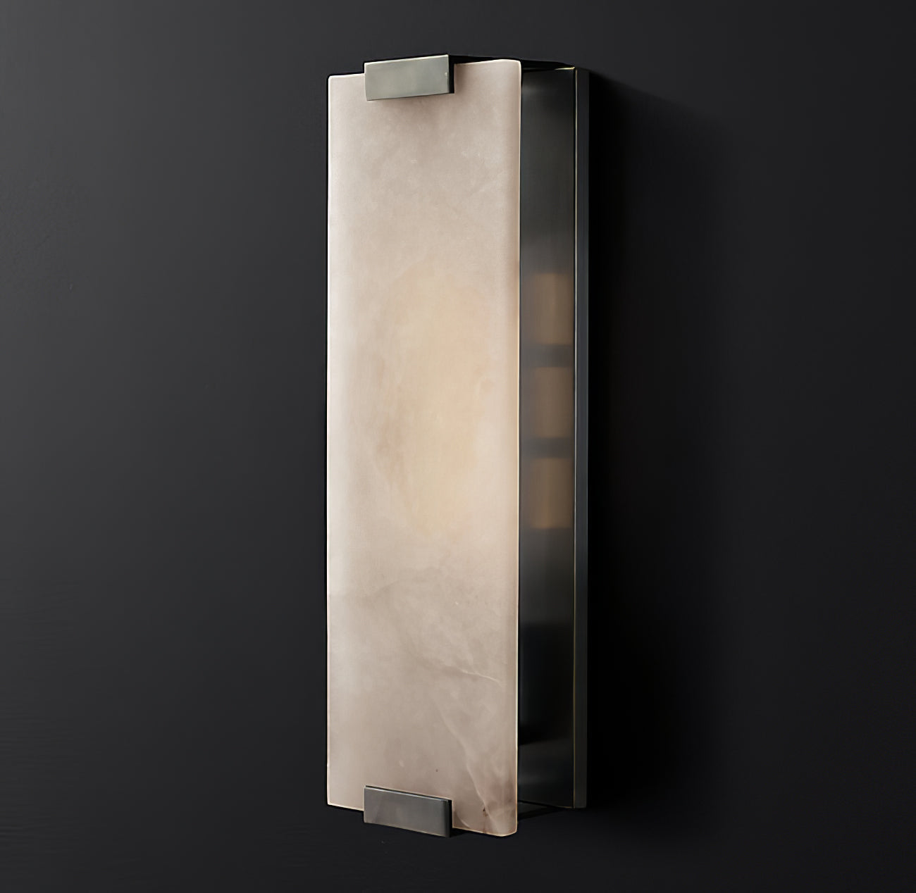 Roux Wall Lamp Alabaster Panel Glow - Lamp Copper
