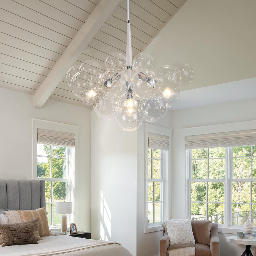 Vesara Modern Glass Chandelier - Lamp Copper