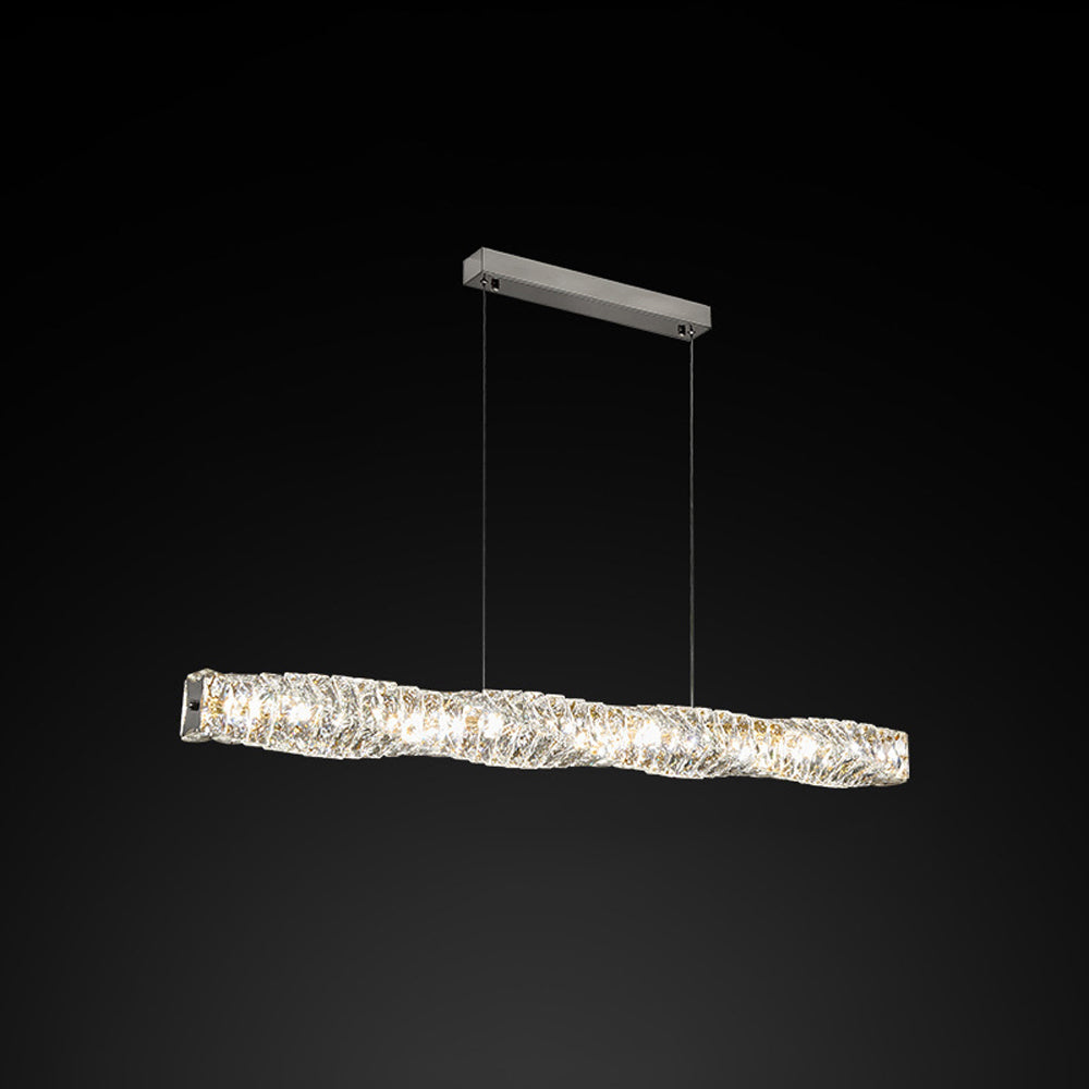 Kristy Crystal Sliver and Gold Pendant Light, Stainless Steel - Lamp Copper