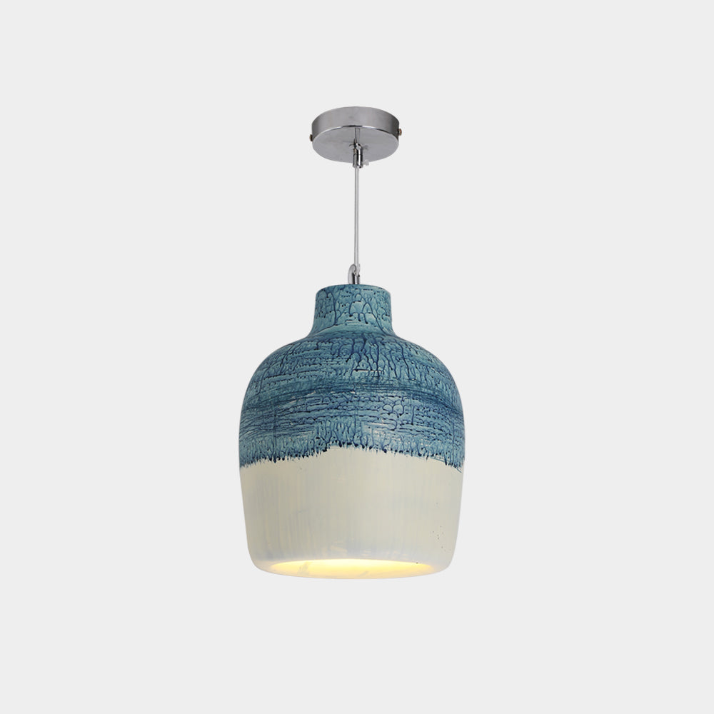 Avi Wabi Sabi Jar Shaped Resin Pendant Light, 4 Color - Lamp Copper