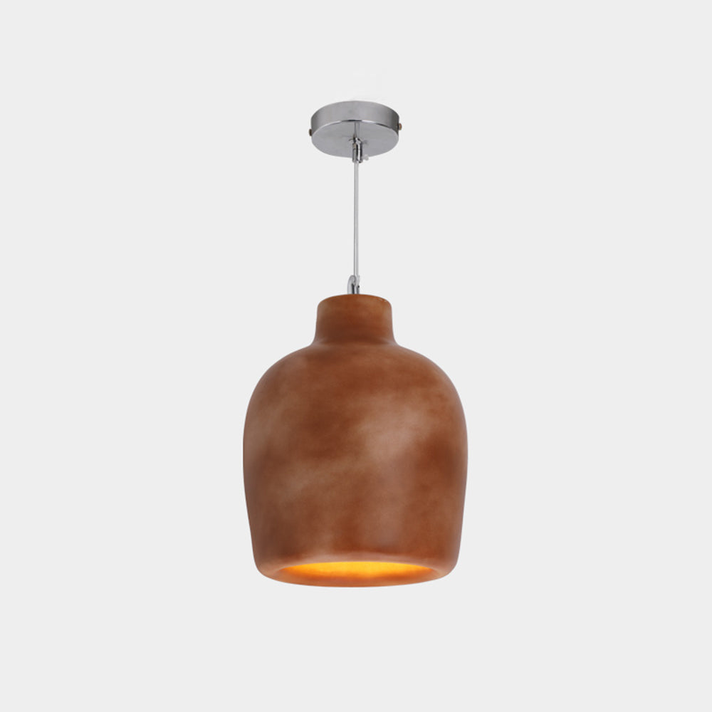 Avi Wabi Sabi Jar Shaped Resin Pendant Light, 4 Color - Lamp Copper