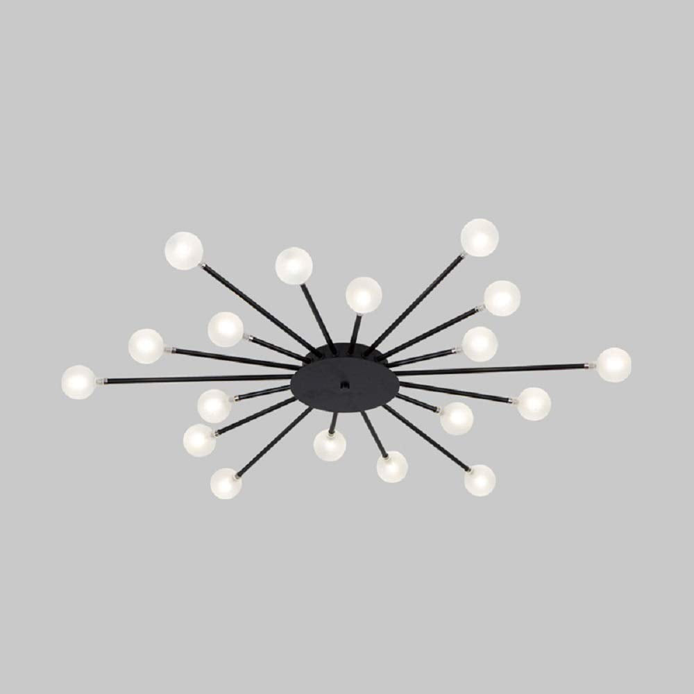 Arisha Nordic LED Flush Mount Ceiling Light Gold/Black Metal Living Room - Lamp Copper