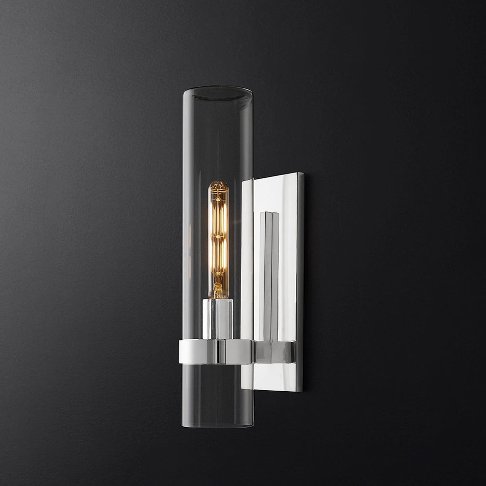 Enya Glass Cylinder Modern Wall Light - Lamp Copper