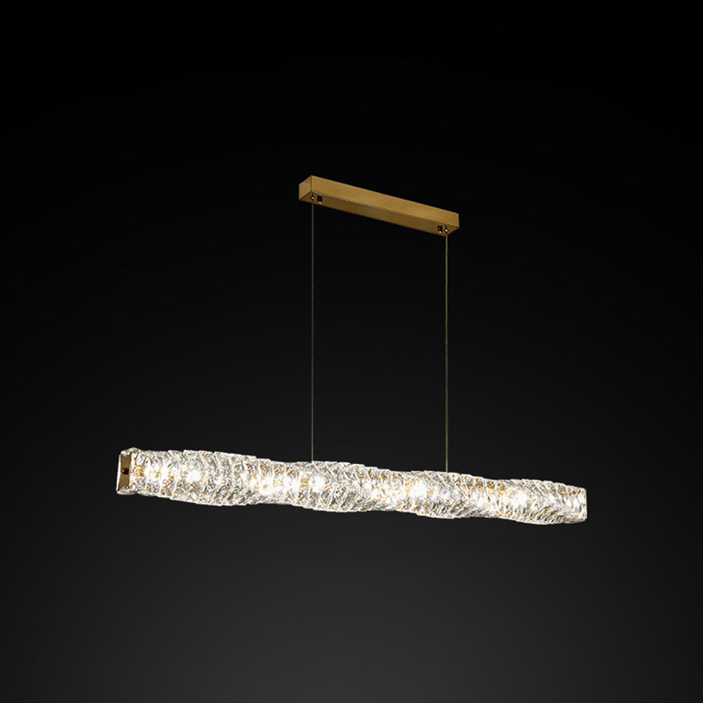 Kristy Crystal Sliver and Gold Pendant Light, Stainless Steel - Lamp Copper