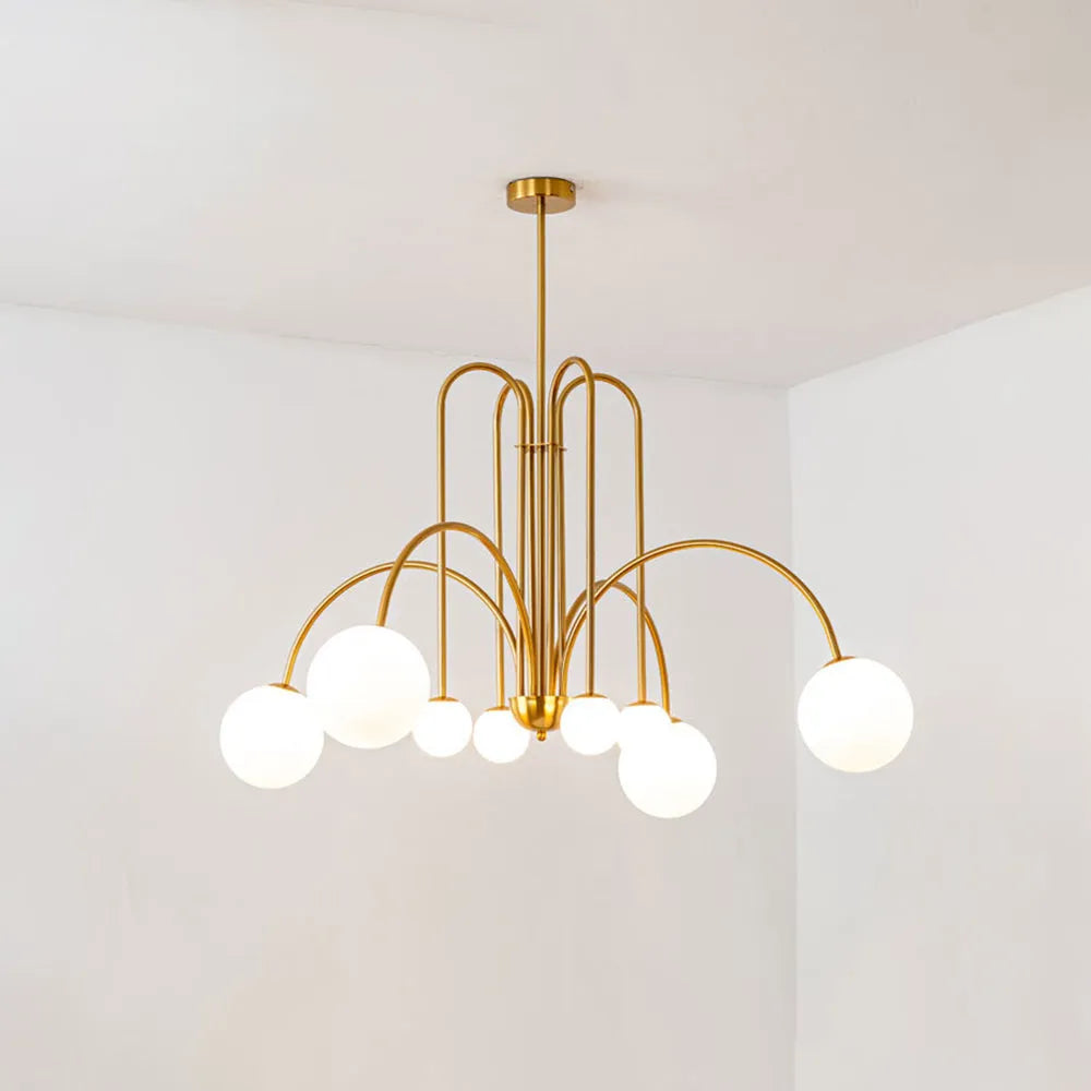 Monica Pendant Light Double Layer Glass Bubble - Lamp Copper