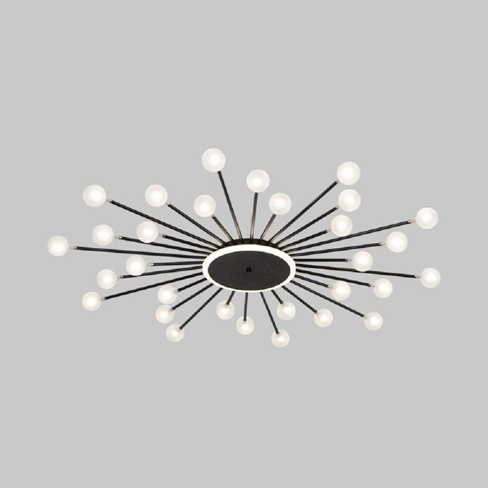 Arisha Nordic LED Flush Mount Ceiling Light Gold/Black Metal Living Room - Lamp Copper